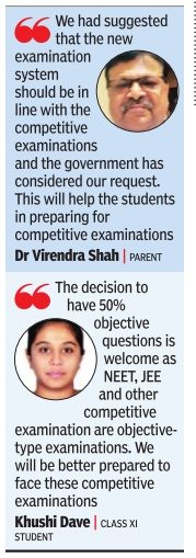 Class XI, XII science final exam to have 50% objective-type questions